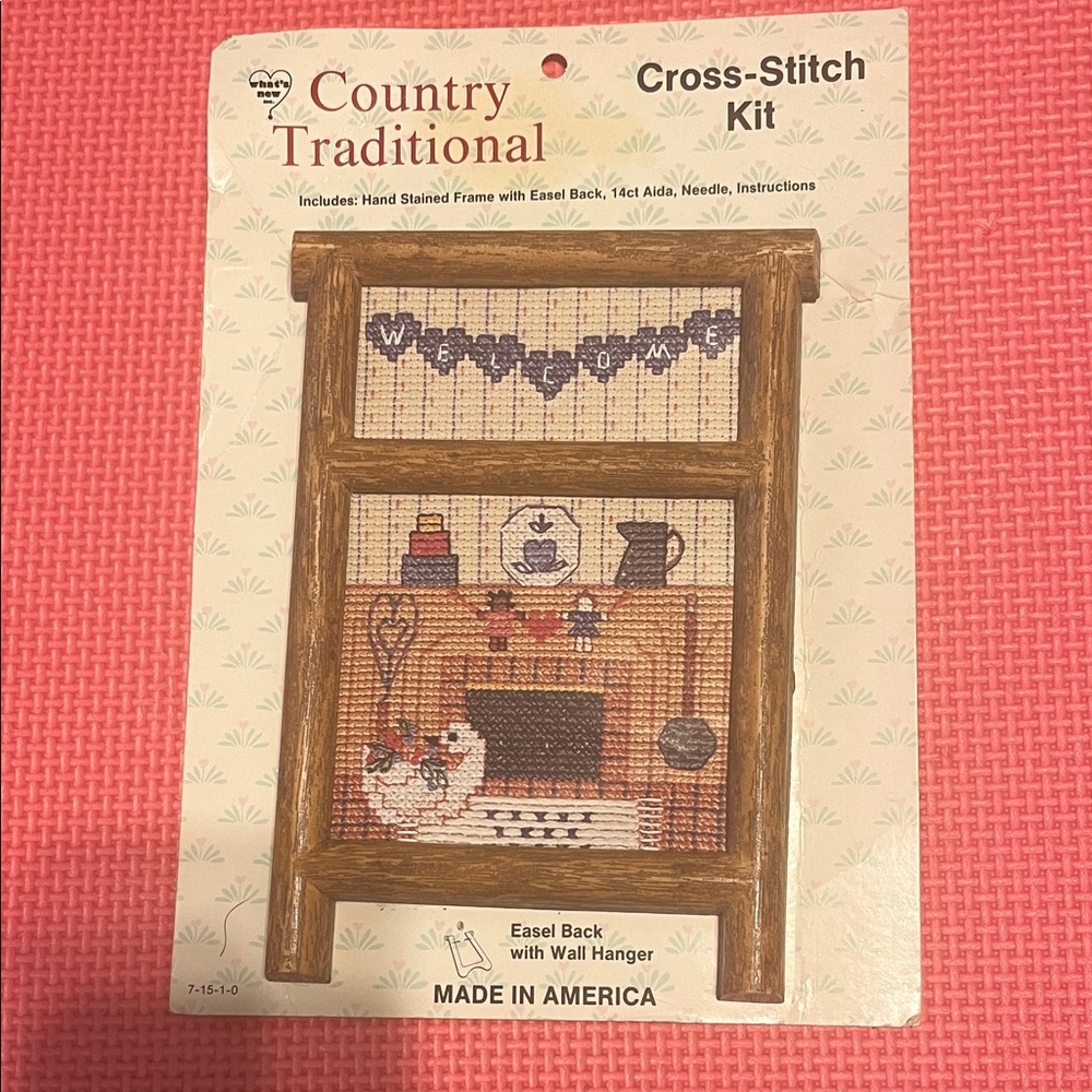 Country Traditional Cross-Stitch easel